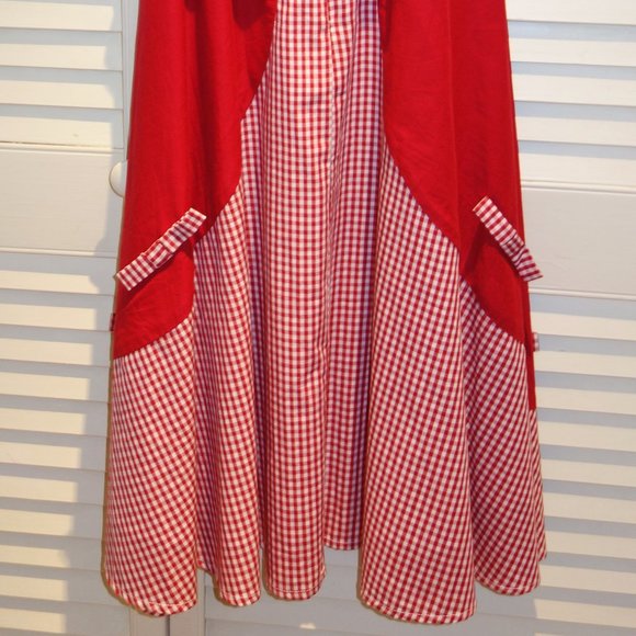 Trashy Diva by Candice Gwinn size 2 red white gingham dress - Picture 4 of 8